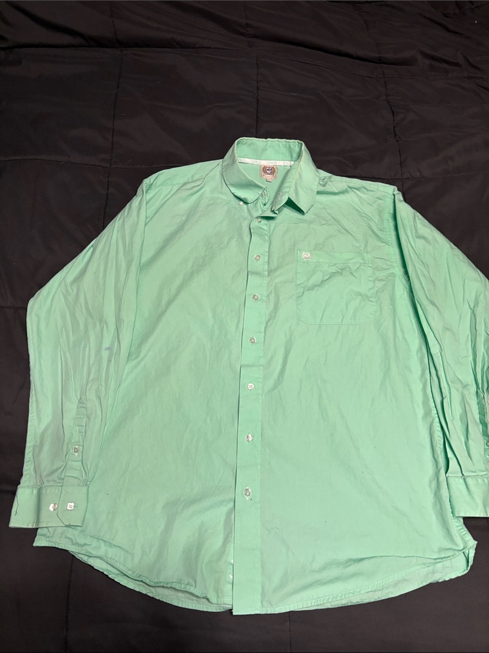 Cinch Men's Mint Green Casual Button-Down Shirt
